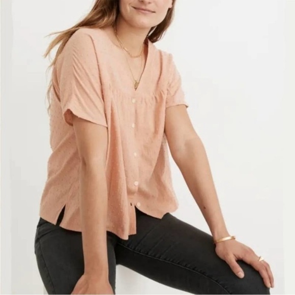 Madewell rhyme swiss dot button down blouse size XS - Picture 3 of 8